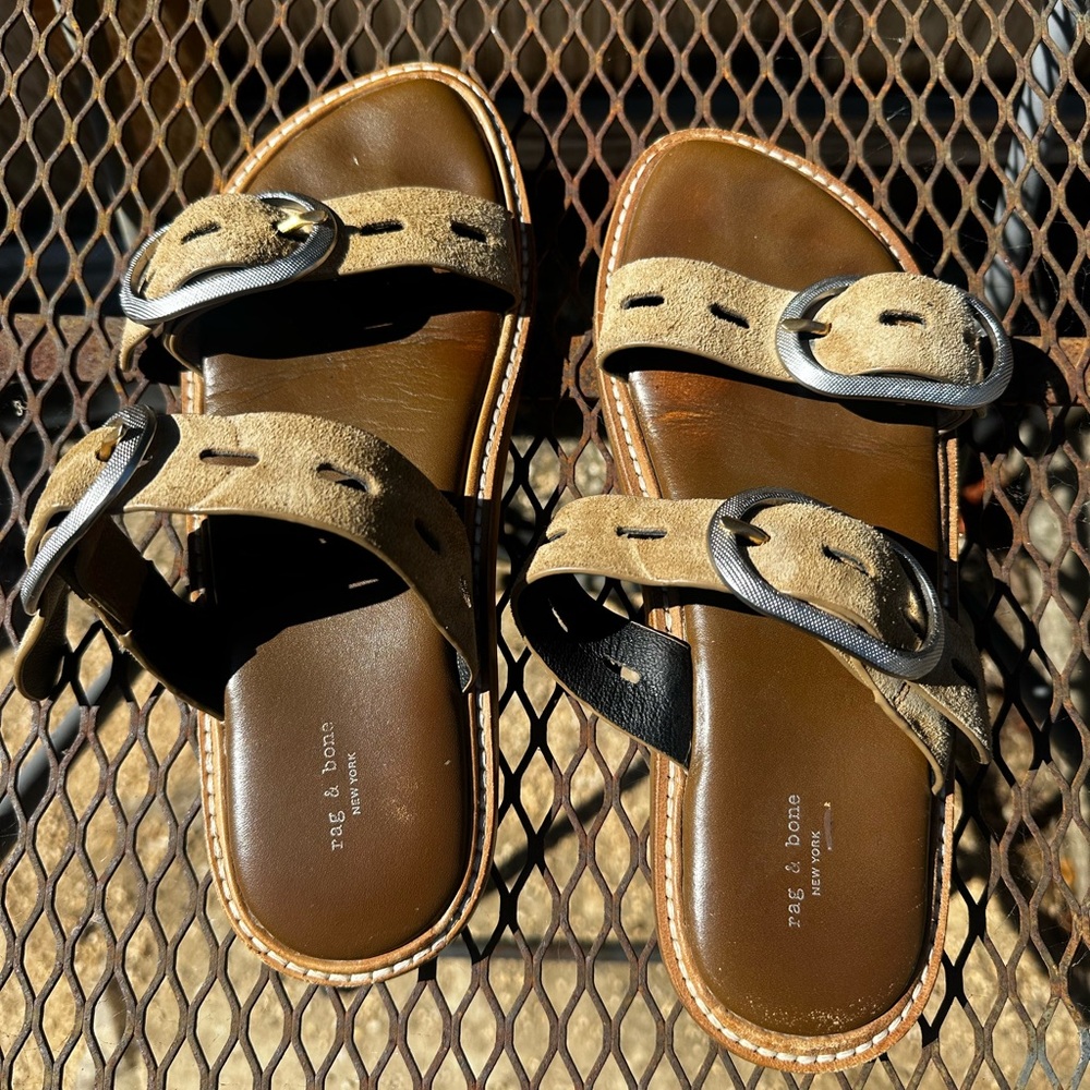 rag & bone Tan and Black Sandals